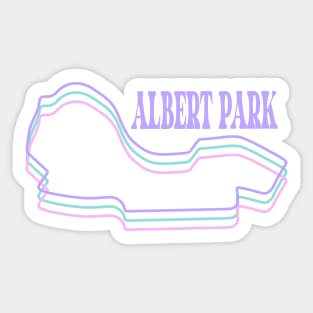 Albert Park Track Outline | Neon Tracks | F1 Sticker